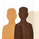 An icon of three people figures communicating.